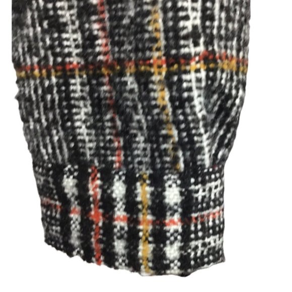 Free People Slouchy Eisenhower Gray Plaid Cropped Jacket Size XS - Picture 10 of 14